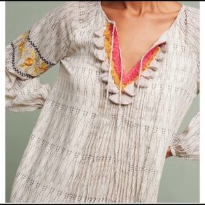 Anthropologie Ranna Gill Karina embroidered  dress